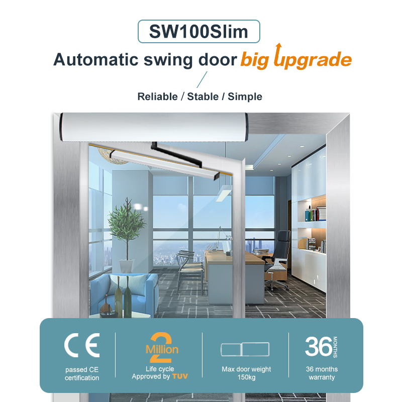 SW100 SLIM No Touch Otomatik Çarpma Kapı Açıcı Siyah Beyaz 